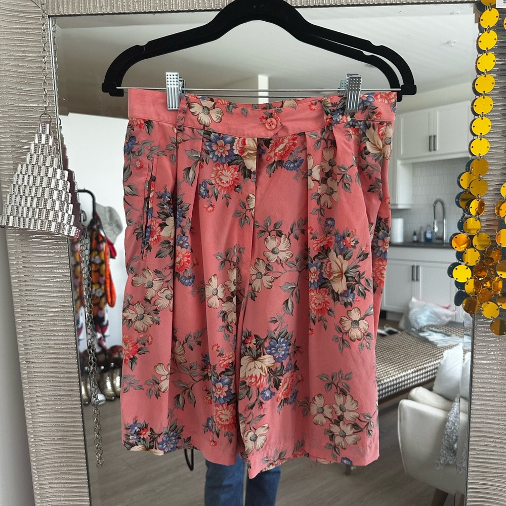 Silk Bermuda shorts